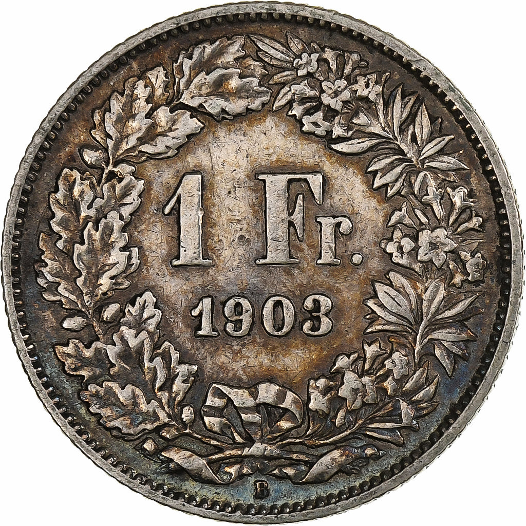 Switzerland, Franc, Helvetia, 1903, Bern, Silver, AU(55-58), KM:29a