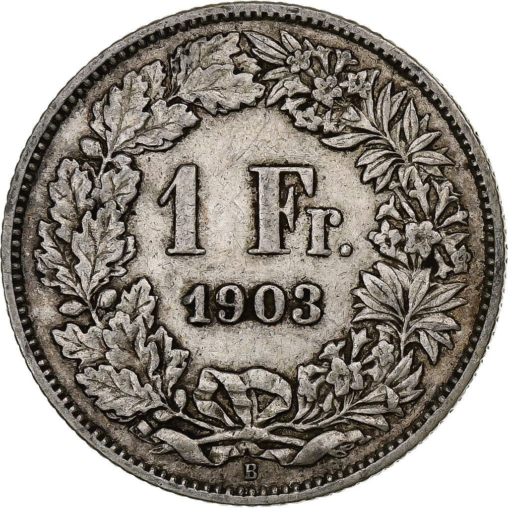 Switzerland, Franc, Helvetia, 1903, Bern, Silver, AU(55-58), KM:29a