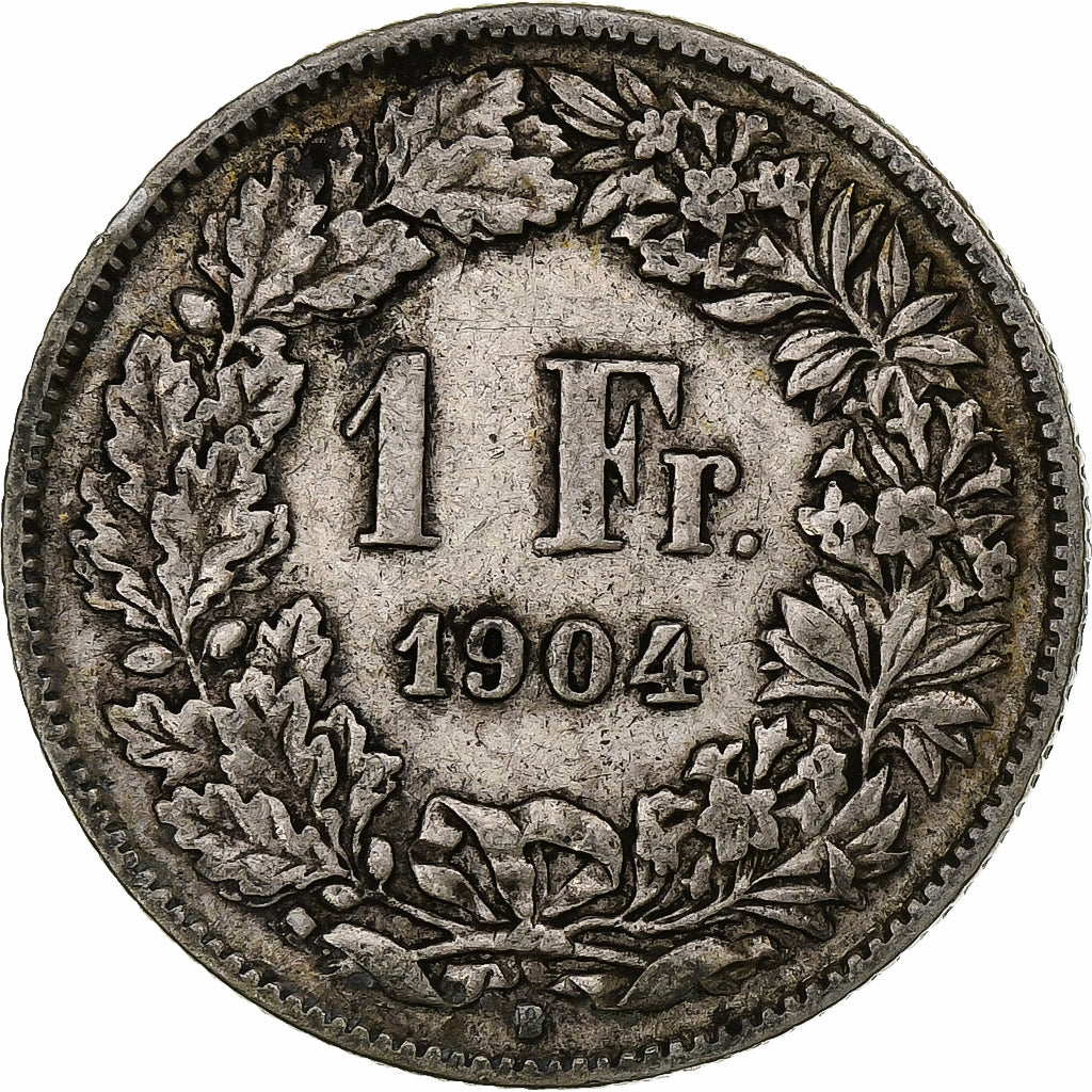 Suiza, Franc, Helvetia, 1904, Bern, Plata, MBC+, KM:29a