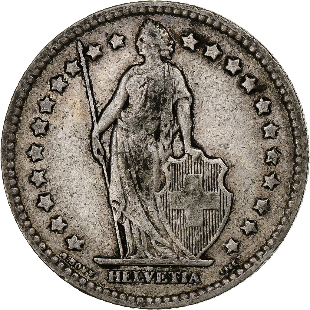 Switzerland, Franc, Helvetia, 1905, Bern, Silver, EF(40-45), KM:29a