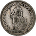 Suiza, Franc, Helvetia, 1905, Bern, Plata, MBC, KM:29a