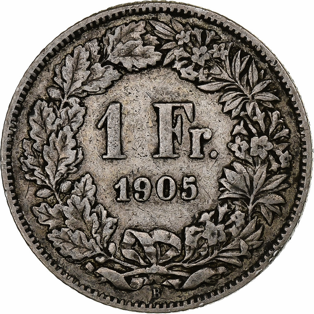 Suiza, Franc, Helvetia, 1905, Bern, Plata, MBC, KM:29a
