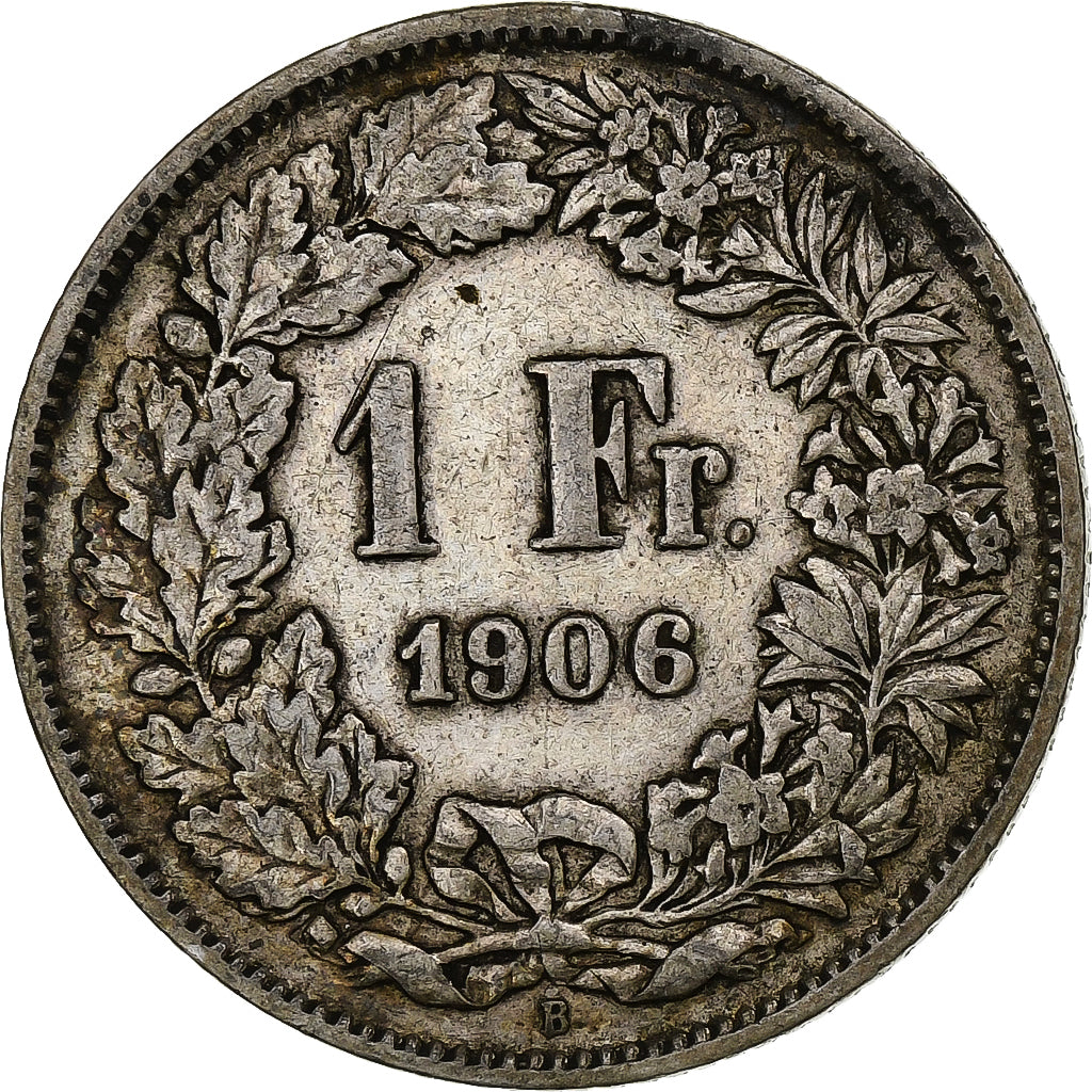 Suiza, Franc, Helvetia, 1906, Bern, Plata, MBC, KM:29a