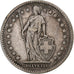 Suiza, Franc, Helvetia, 1907, Bern, Plata, BC+, KM:29a