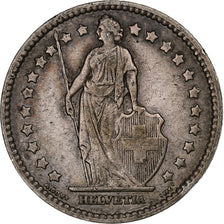 Switzerland, Franc, Helvetia, 1908, Bern, Silver, AU(50-53), KM:29a