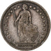 Switzerland, Franc, Helvetia, 1908, Bern, Silver, AU(50-53), KM:29a