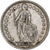 Suiza, Franc, Helvetia, 1909, Bern, Plata, MBC+, KM:29a
