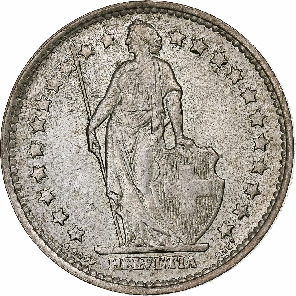Switzerland, Franc, Helvetia, 1966, Bern, Silver, AU(50-53), KM:29a