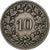 Szwajcaria, 10 Rappen, Libertas, 1906, Bern, Miedź-Nikiel, VF(20-25), KM:27