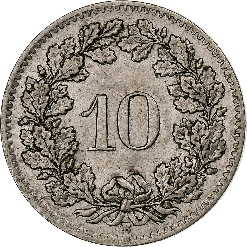 Suíça, 10 Rappen, Libertas, 1909, Bern, Cobre-níquel, AU(50-53), KM:27