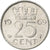 Países Baixos, Juliana, 25 Cents, 1968, Utrecht, Níquel, AU(55-58), KM:183