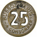 France, 25 Centimes, Bussoz Paris, Brass, EF(40-45)