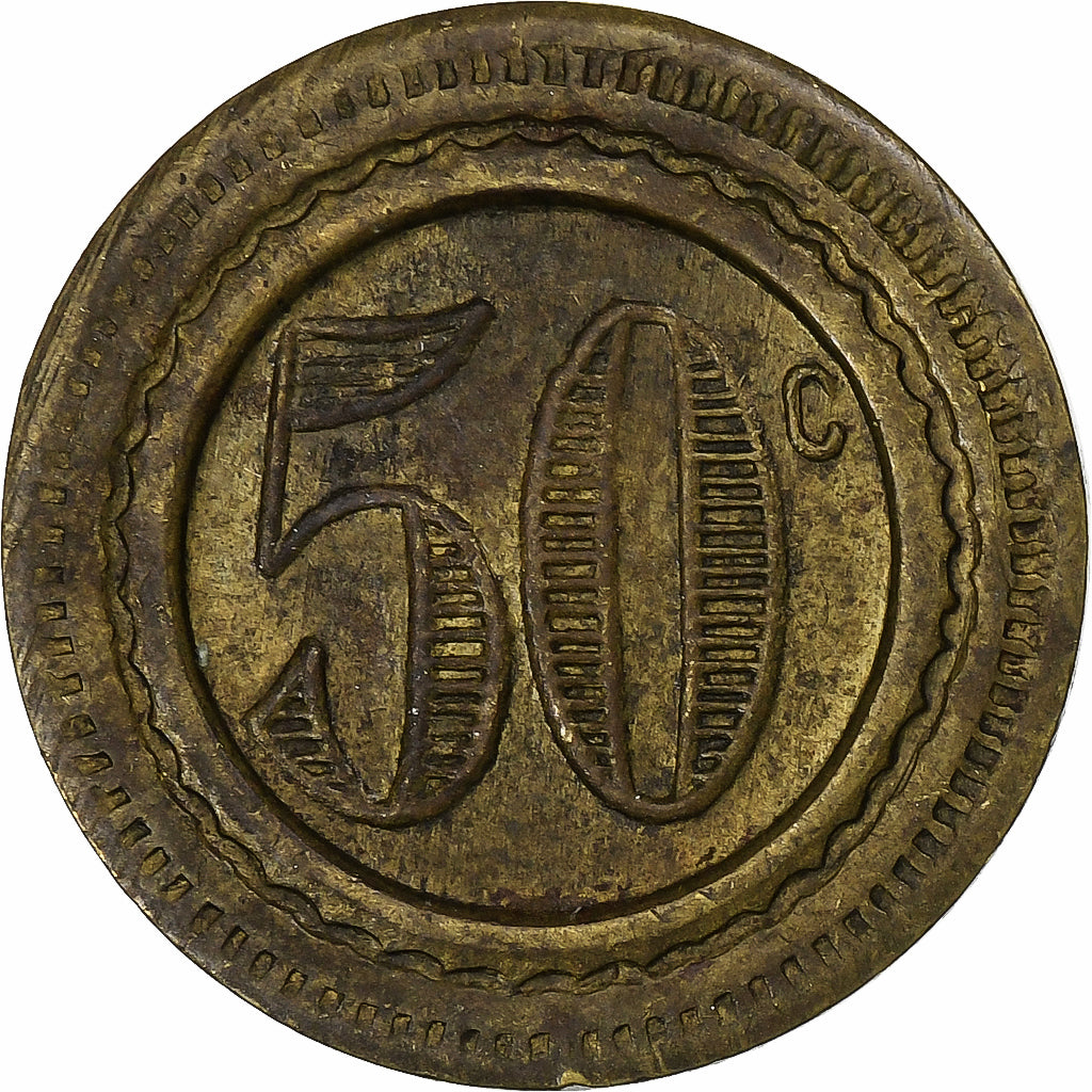 Frankrijk, 50 Centimes, EA, Tin, ZF