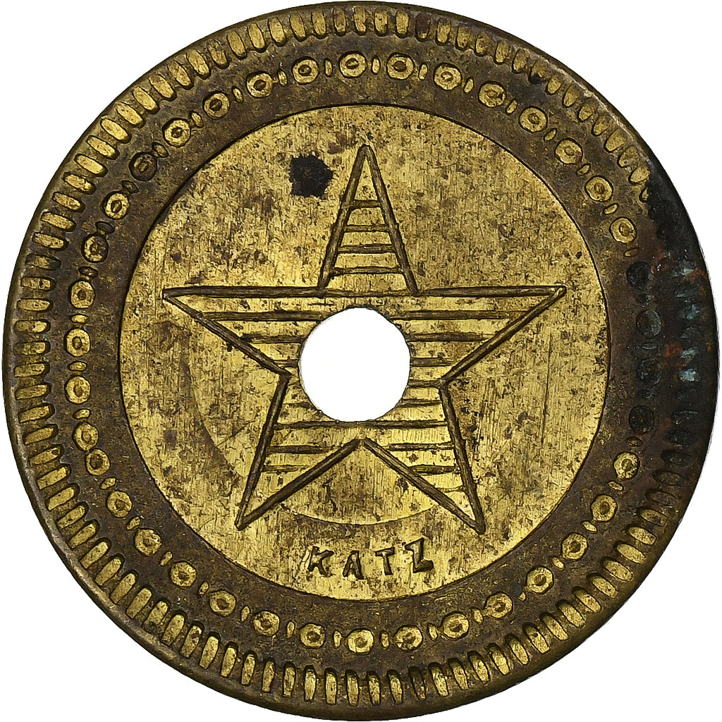 Francia, 50 Centimes, Latón, BC+