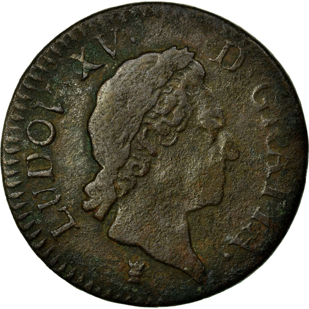 Coin, France, Louis XV, Demi sol à la vieille tête, 1/2 Sol, 1774, Limoges
