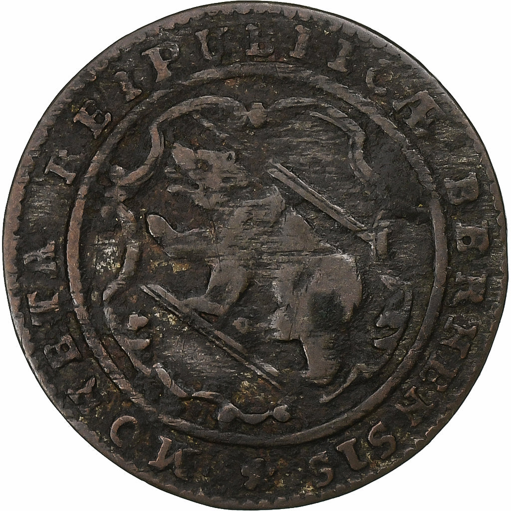 CANTONES SUIZOS, BERN, 1/2 Batzen, 1785, Bern, Vellón, BC+, KM:91