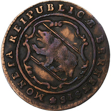 SWISS CANTONS, BERN, 1/2 Batzen, 1794, Bern, Billon, VF(30-35), KM:91