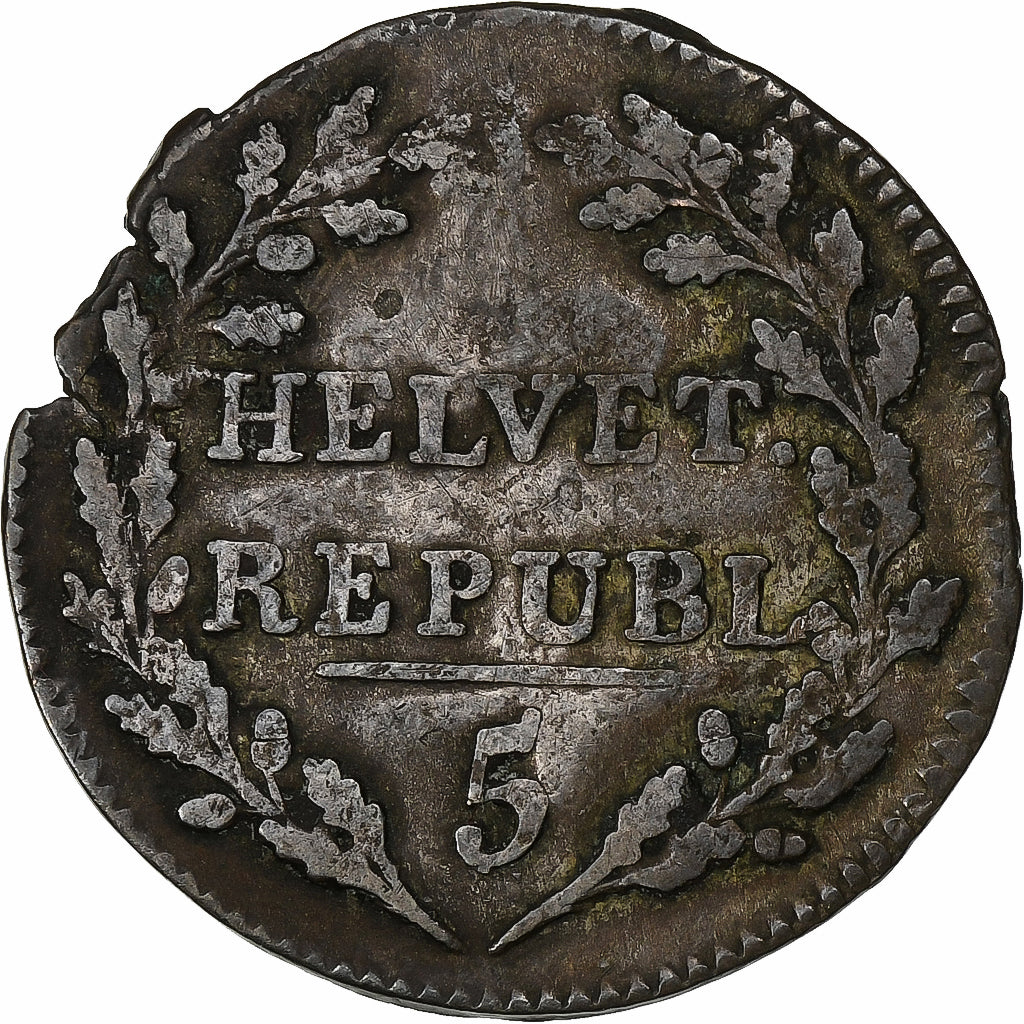 Switzerland, 1/2 Batzen, 1799, Billon, VF(20-25), KM:A6