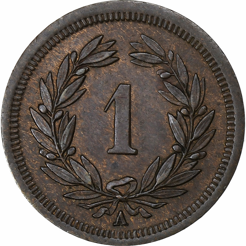 Svizzera, Rappen, 1850, Paris, Bronzo, MB+, KM:3