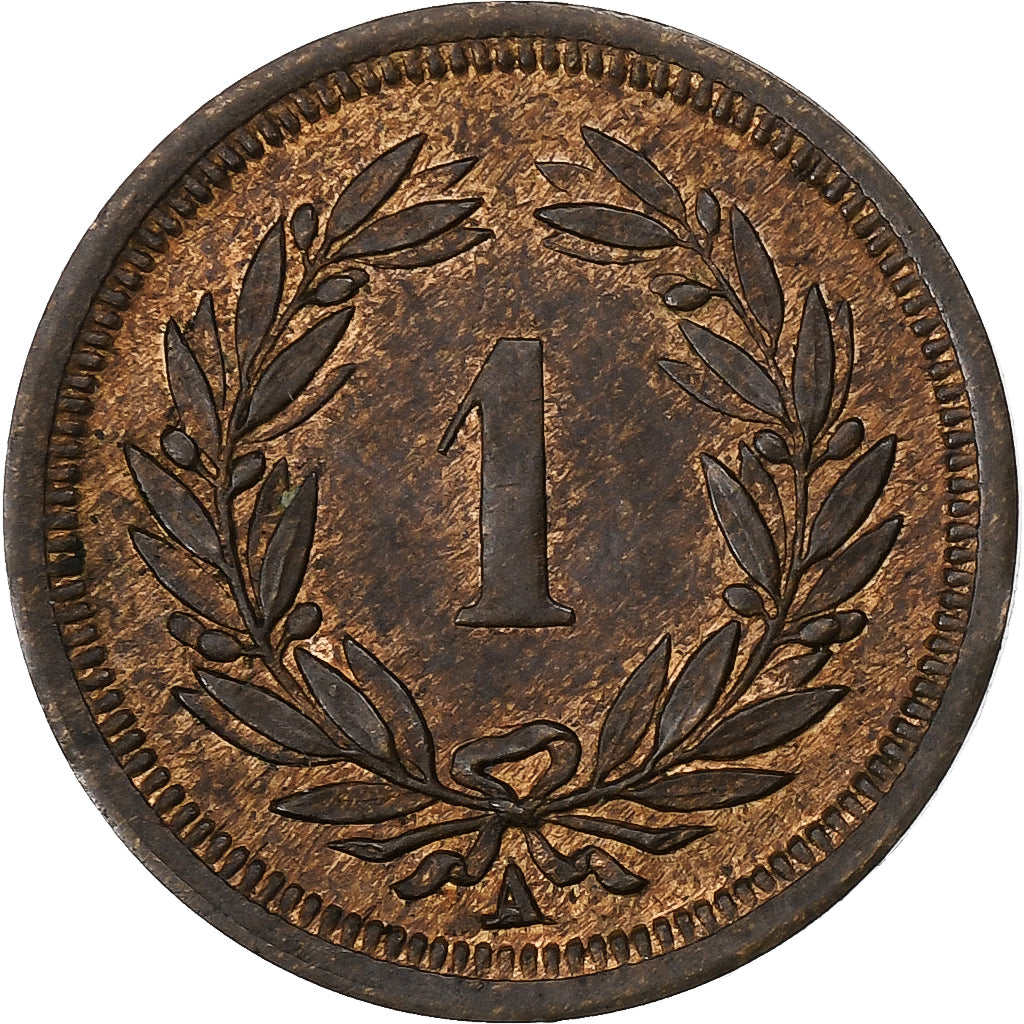 Suíça, Rappen, 1851, Paris, Bronze, VF(30-35), KM:3