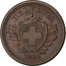 Svizzera, Rappen, 1856, Bern, Bronzo, BB, KM:3