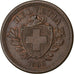 Svizzera, Rappen, 1856, Bern, Bronzo, BB, KM:3