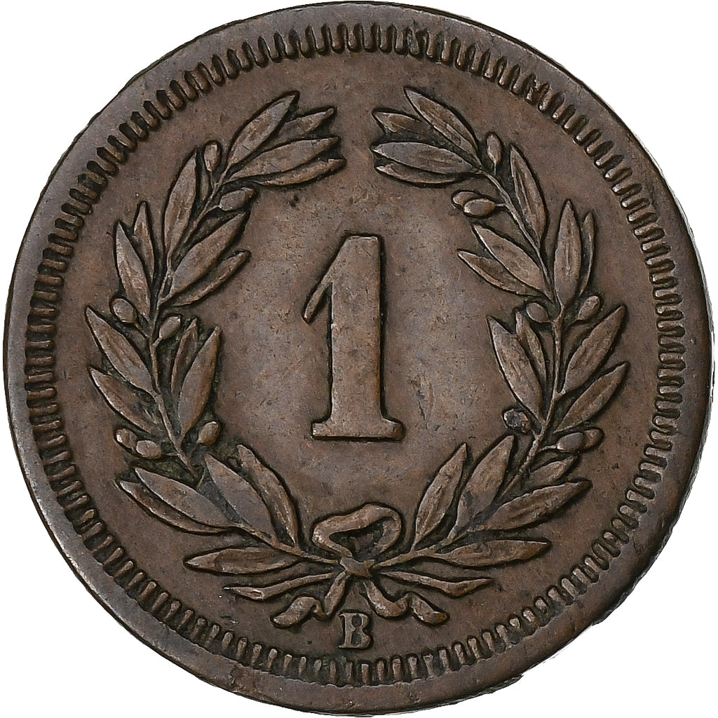 Switzerland, Rappen, 1864, Bern, Bronze, EF(40-45), KM:3