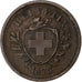 Switzerland, Rappen, 1875, Bern, Bronze, EF(40-45), KM:3