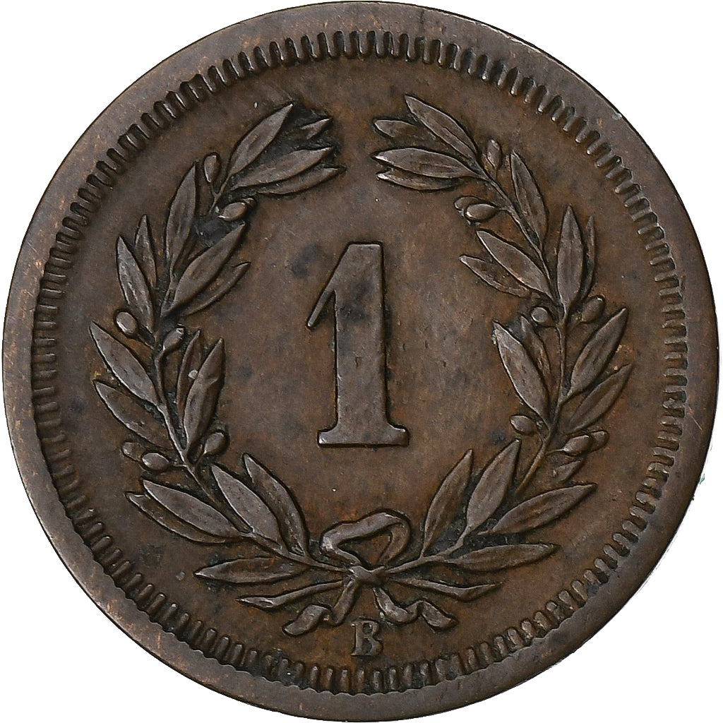 Switzerland, Rappen, 1875, Bern, Bronze, EF(40-45), KM:3