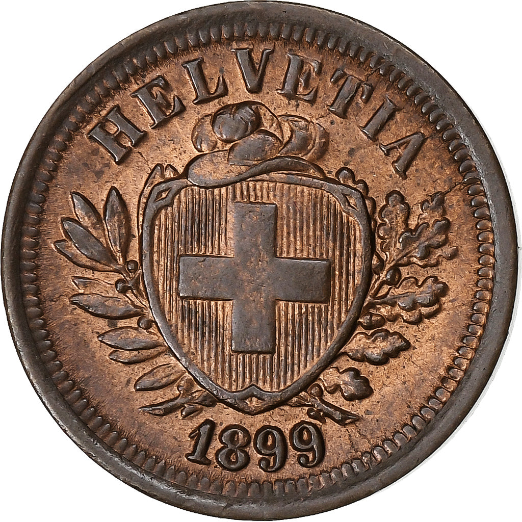 Suiza, Rappen, 1899, Bern, Bronce, MBC, KM:3