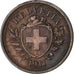 Zwitserland, Rappen, 1911, Bern, Bronzen, ZF, KM:3