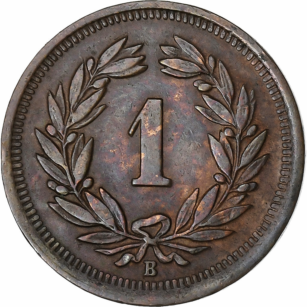 Zwitserland, Rappen, 1911, Bern, Bronzen, ZF, KM:3