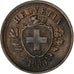 Suiza, Rappen, 1930, Bern, Bronce, MBC, KM:3