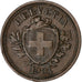 Suiza, Rappen, 1931, Bern, Bronce, BC+, KM:3