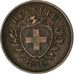 Suiza, Rappen, 1933, Bern, Bronce, BC+, KM:3