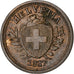 Suiza, Rappen, 1937, Bern, Bronce, MBC, KM:3