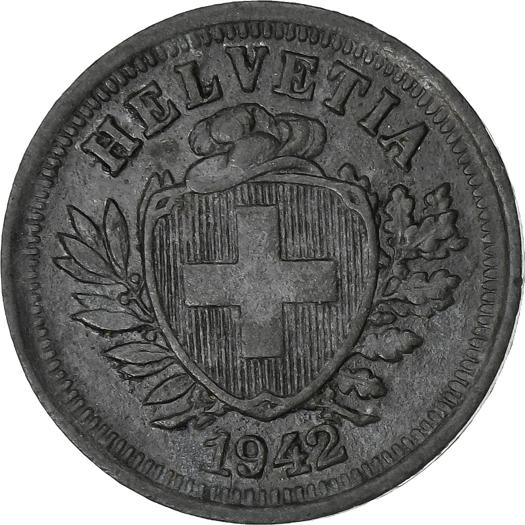 Suiza, Rappen, 1942, Bern, Cinc, MBC, KM:3