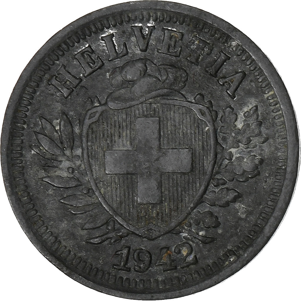 Suiza, Rappen, 1942, Bern, Cinc, BC+, KM:3