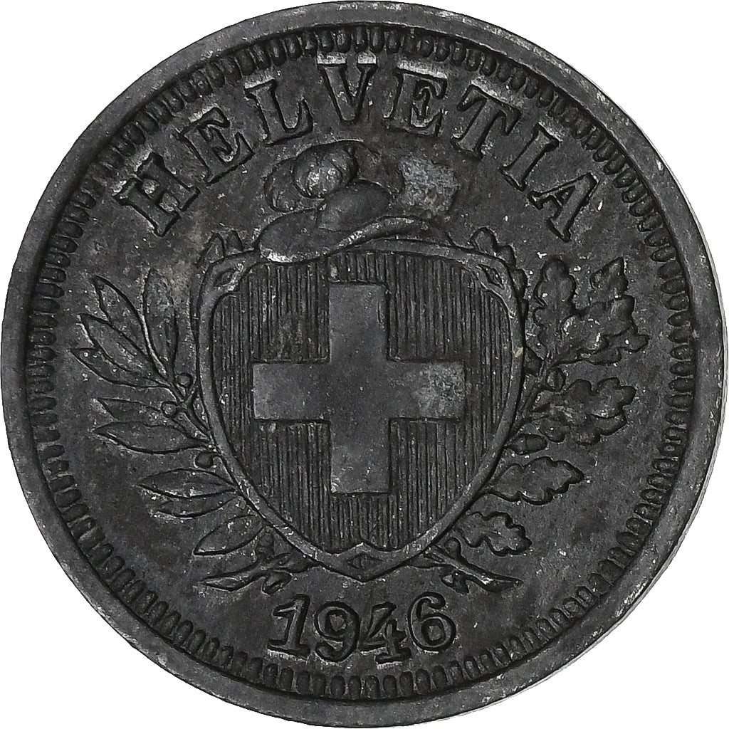 Suiza, Rappen, 1946, Bern, Cinc, BC+, KM:3