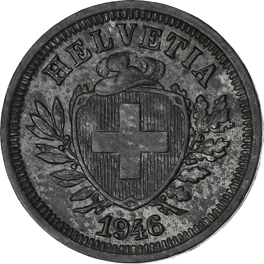 Suiza, Rappen, 1946, Bern, Cinc, BC+, KM:3