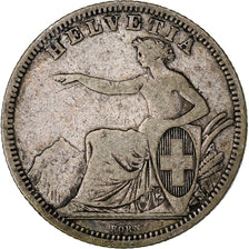 Zwitserland, Franc, 1861, Bern, Zilver, FR, KM:9a