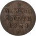 INDIAS ORIENTALES HOLANDESAS, William I, 1/2 Stuiver, 1824, Utrecht, Cobre, BC+