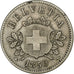 Switzerland, 10 Rappen, 1850, Strasbourg, Billon, VF(30-35), KM:6