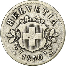 Svizzera, 10 Rappen, 1850, Strasbourg, Biglione, MB, KM:6