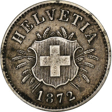 Switzerland, 5 Rappen, 1872, Bern, Billon, EF(40-45), KM:5