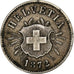 Switzerland, 5 Rappen, 1872, Bern, Billon, EF(40-45), KM:5