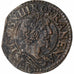 Francia, Louis XIII, Double Tournois, 1638, Tours, Cobre, BC+, Gadoury:11