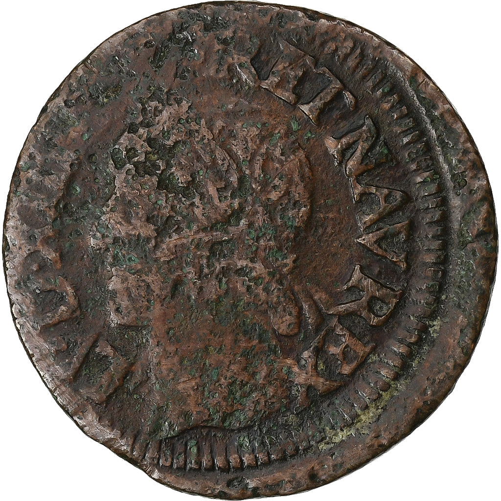 França, Louis XIII, Double tournois de Warin, 1642, La Rochelle, Cobre