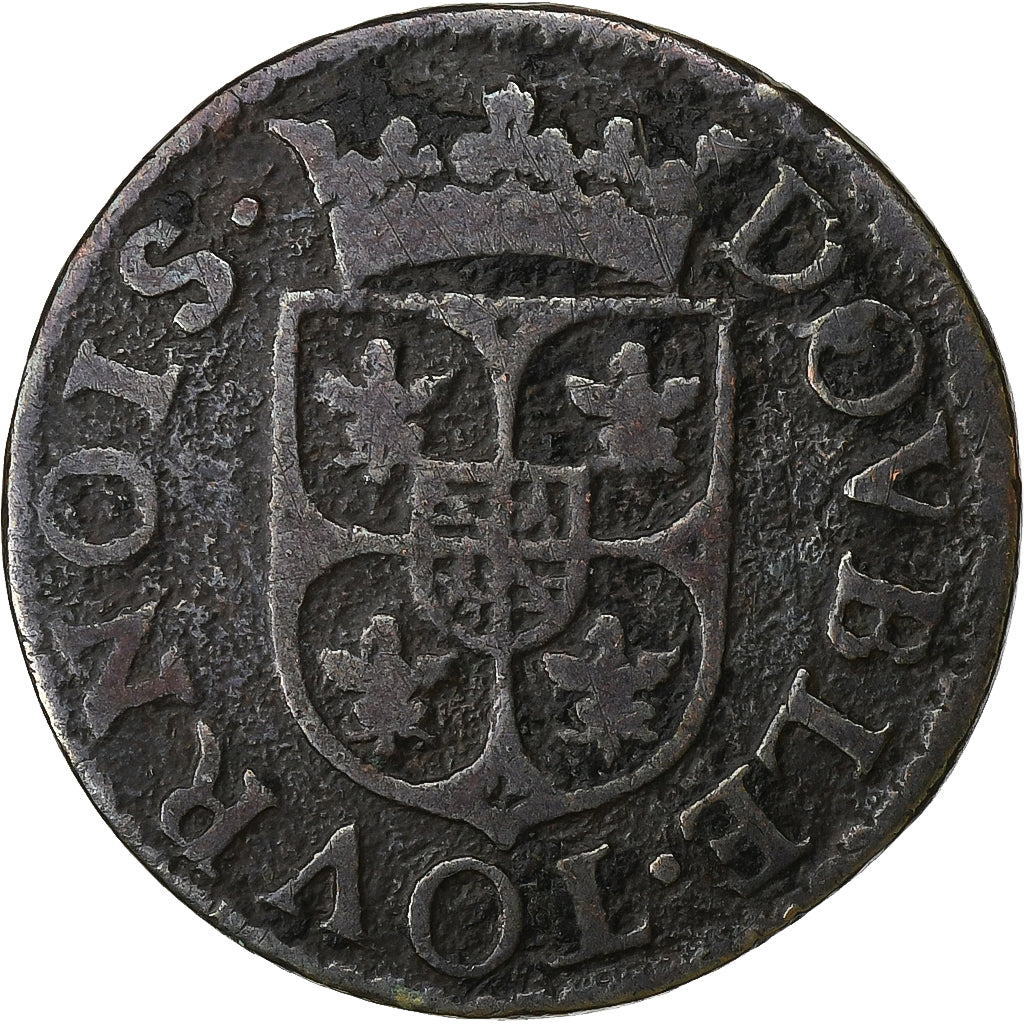 Frankreich, Charles de Gonzague, Double Tournois, 1609, Charleville, Kupfer, S