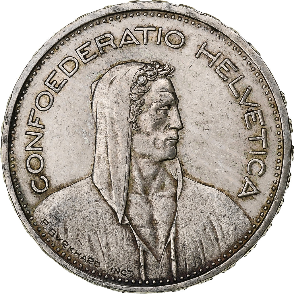 Suisse, 5 Francs, Herdsman, 1932, Bern, Argent, TTB, KM:40